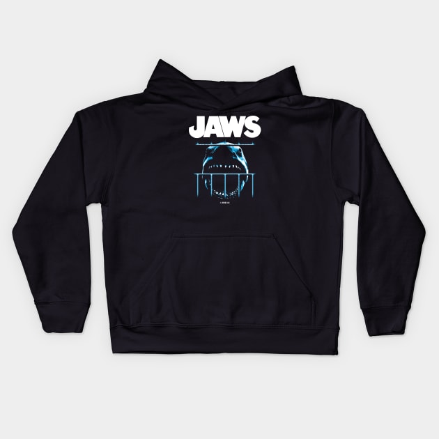 Jaws movie Kids Hoodie by TMBTM